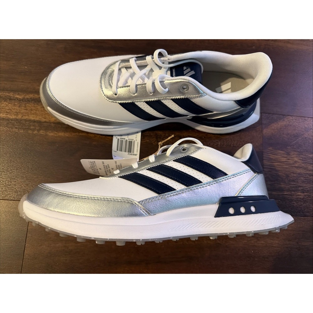 New Adidas Womens S2G SL 25 Leather Spikeless Golf Shoes Size 8.5 White Navy
